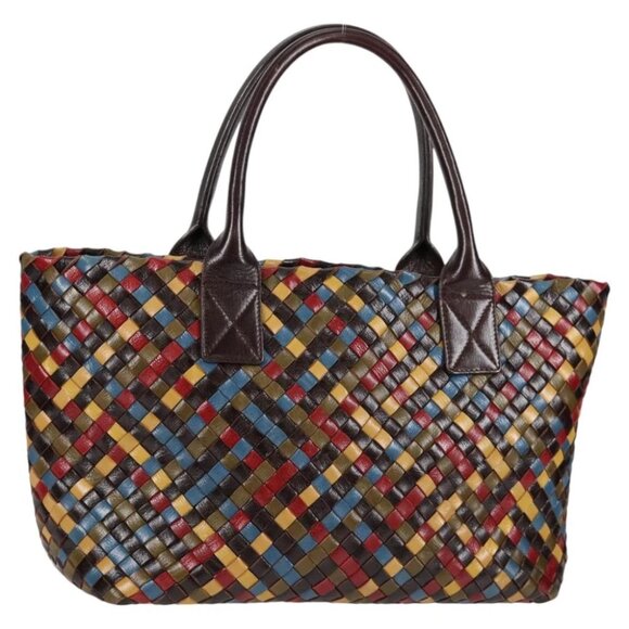 BOTTEGA VENETA INTRECCIATO Tote Bag Leather Brown Auth 126566V - Picture 5 of 16